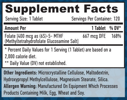 Karty Methyl Folate 400 MCG / 120