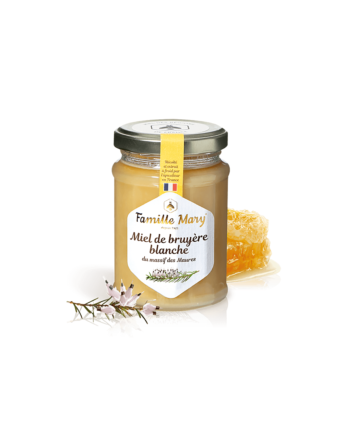 Honey from flowers of white heather - Miel de bruyère blanche, 230 g