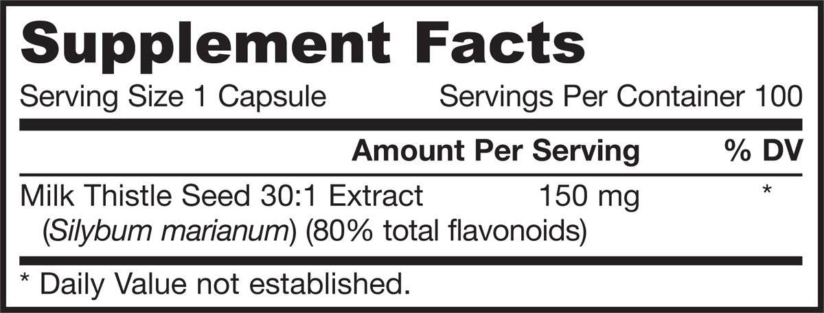 Milk Thistle 150 mg | Standardized 30:1 Extract - 200 capsules