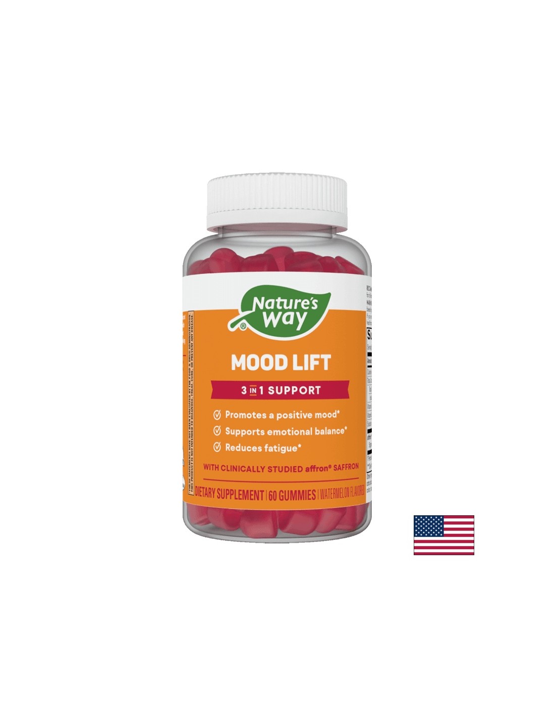 Emoční rovnováha a dobrá nálada - Mood Lift Saffron Extract Formule, 60 Gels Nature's Way