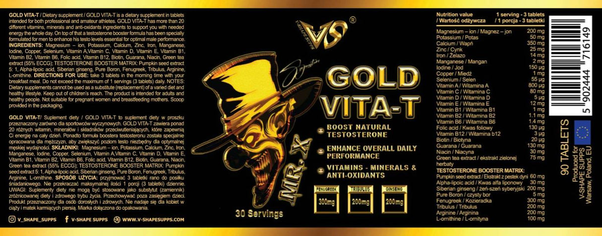 Sr. X Gold Vita-T 90 tabletas