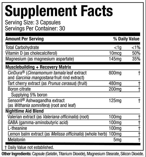 Muscle Builder PM | Nighttime Recovery Formula - 90 capsules