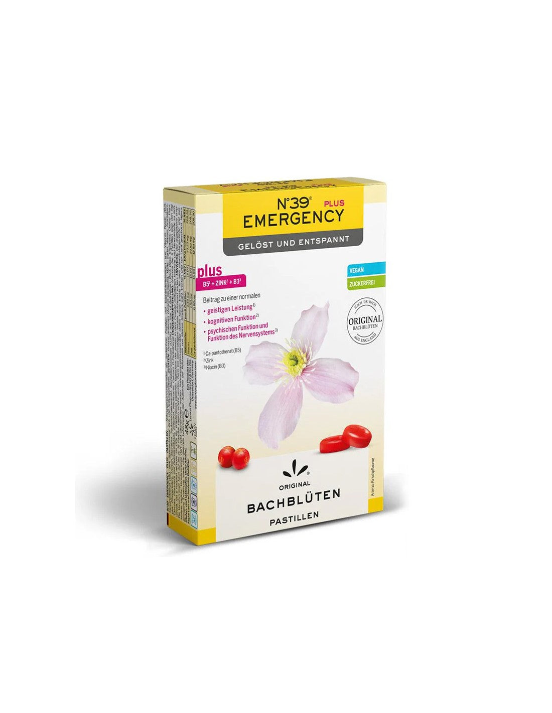 Dr. Bach Lozenges N ° 39 - nouzové (stres a úzkost), 48 g (~ 40 kusů)