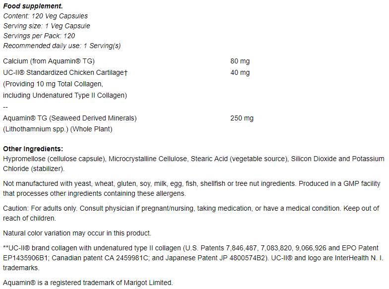 UC II / Type 2 Collagen 40 mg - 120 capsules