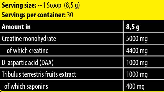 Prueba de napalm crea | con Daa y Tribulus - 255 gramos