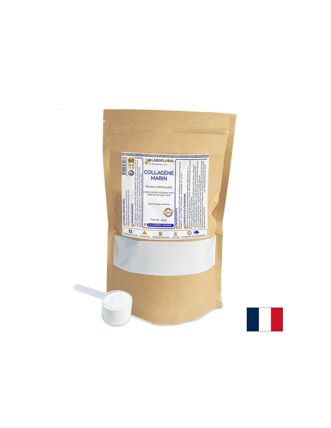 Cabello, piel y articulaciones saludables: colágeno marino hidrolizado Naticol® (tipo I, III), 250 g de polvo