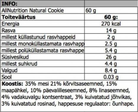 Přírodní cookie - 60 gramů