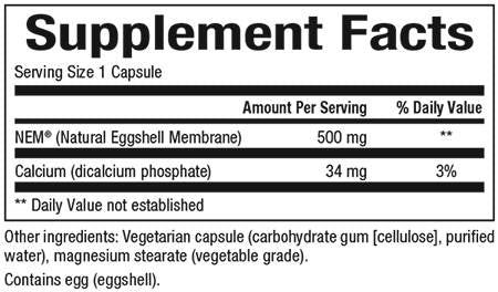 Natural Eggshell Membrane 500 mg - 60 capsules