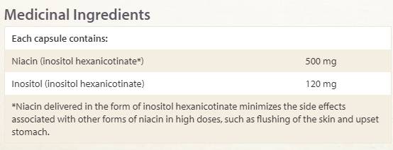 Niacin Inositol Hexanicotinate 620 mg 90 capsules