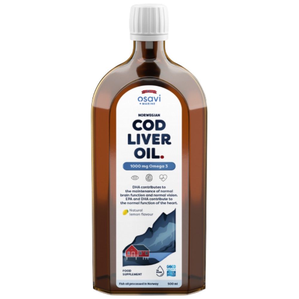 Norwegian Cod Oil hepático | Diferentes sabores líquido omega - 500 ml
