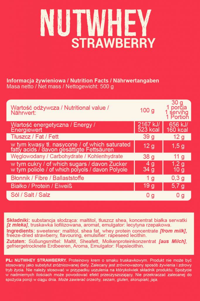 Nutwhey Protein Spread | Různé příchutě 500 gramů