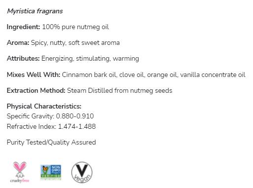 Nutmeg Oil | 100% Pure Myristica Fragrans - 30 ml