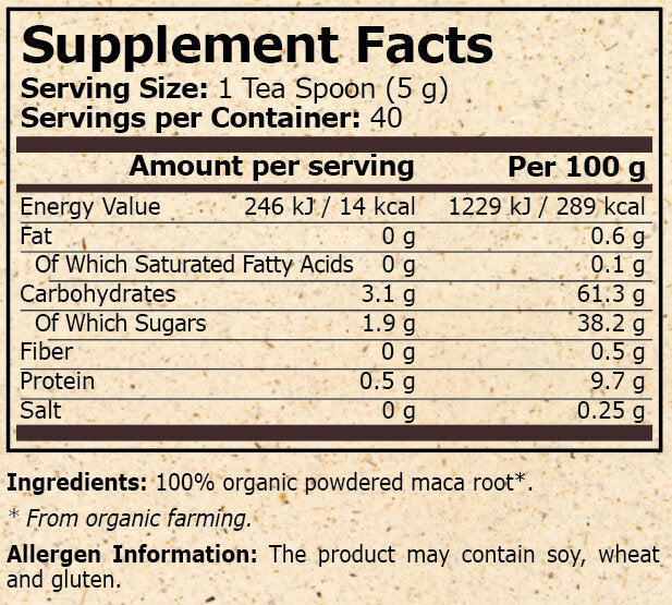 <tc>Pure Nutrition</tc> - MACA ORGANICZNA - 200 g