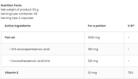 Omega 3 500mg | Lengva nuryti 90 gelio kapsules