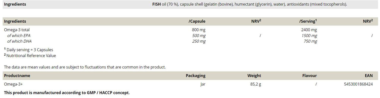 Ômega -3+ - 60 cápsulas de gel