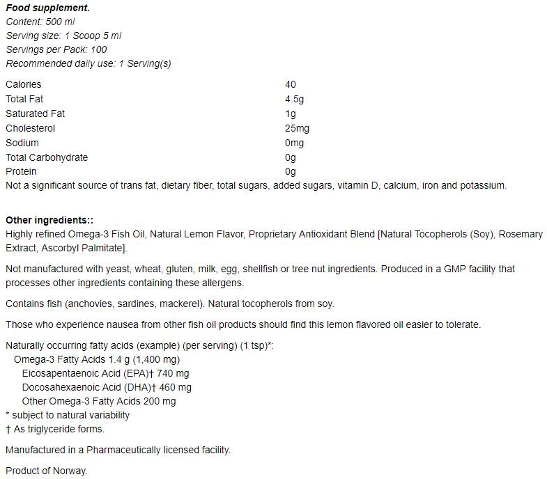 Ciecz Omega 3 - 500 ml