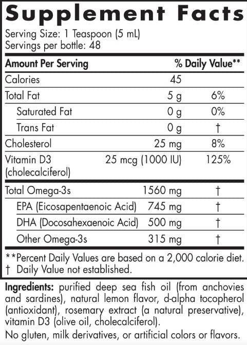 Ômega -3d líquido 1560 mg - 237 ml