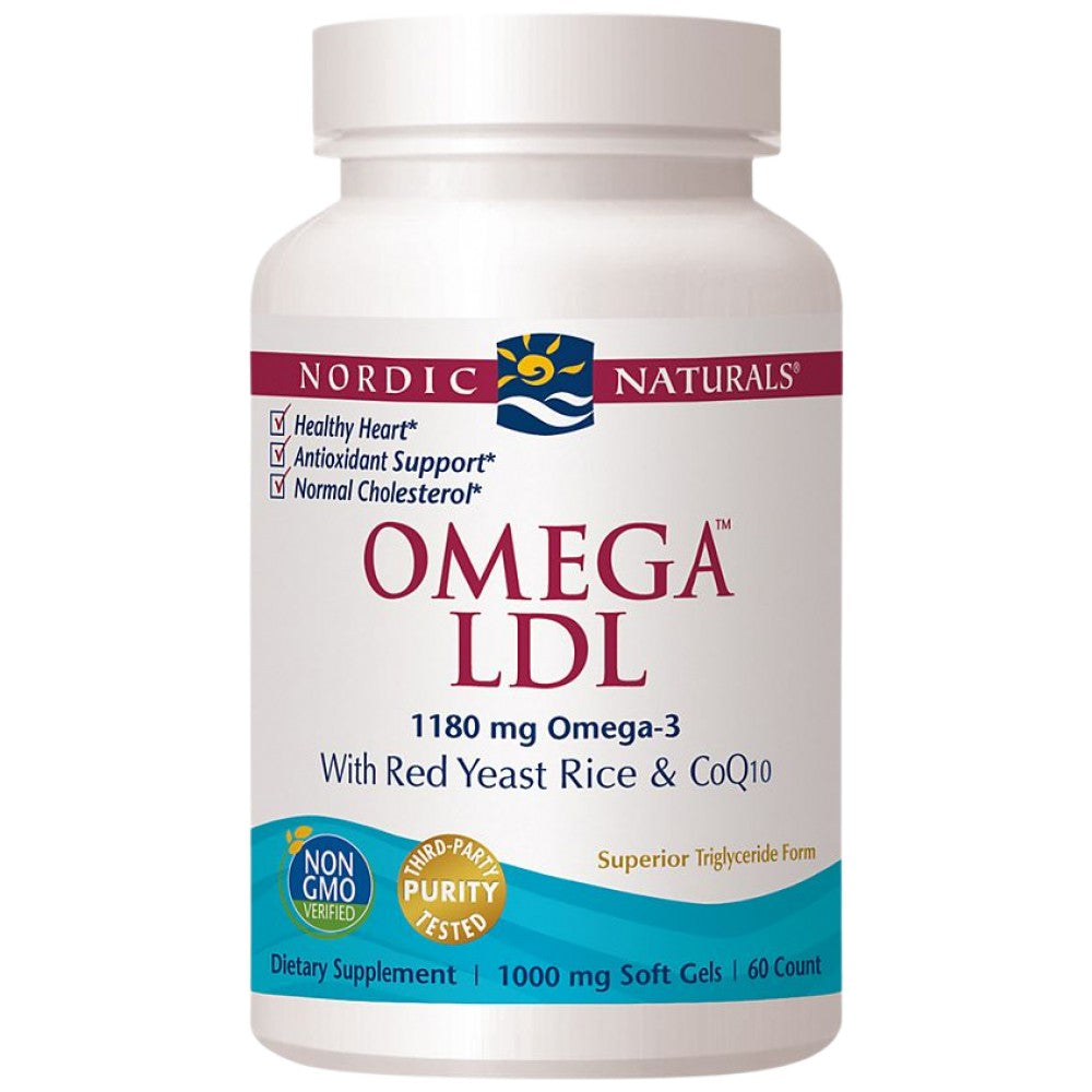 Omega LDL 1152 mg | Z czerwonymi drożdżami ryżowymi i COQ10 - 60 żelowymi