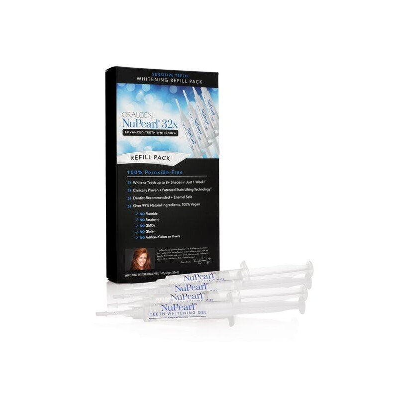 <tc>Oralgen</tc> Recambio de sistema de blanqueamiento dental avanzado NuPearl 32x (3 jeringas) - Sistema de blanqueamiento dental