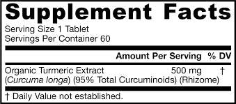 Organic Curcumin 95 60 capsules
