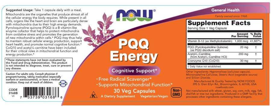 PQQ Energy 20 mg - 30 capsules
