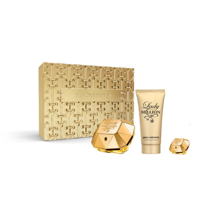 <tc>PACO RABANNE</tc> Lady Million Eau De Parfume Spray 80ml Sada 3 kusů