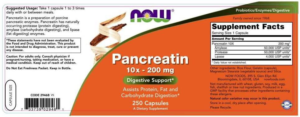 Pancreatin 2000 - 250 cápsulas