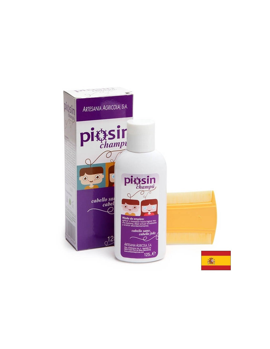 Piosin champú - Shampoo against lice, 125 ml Artesania