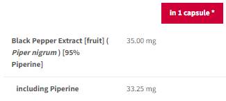 Piperine Max 35mg | Black Pepper Power - 90 capsules