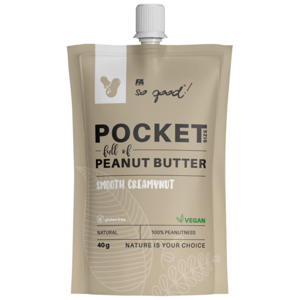 Zakformaat / vol met pindakaaspasta / gladde 40 gram