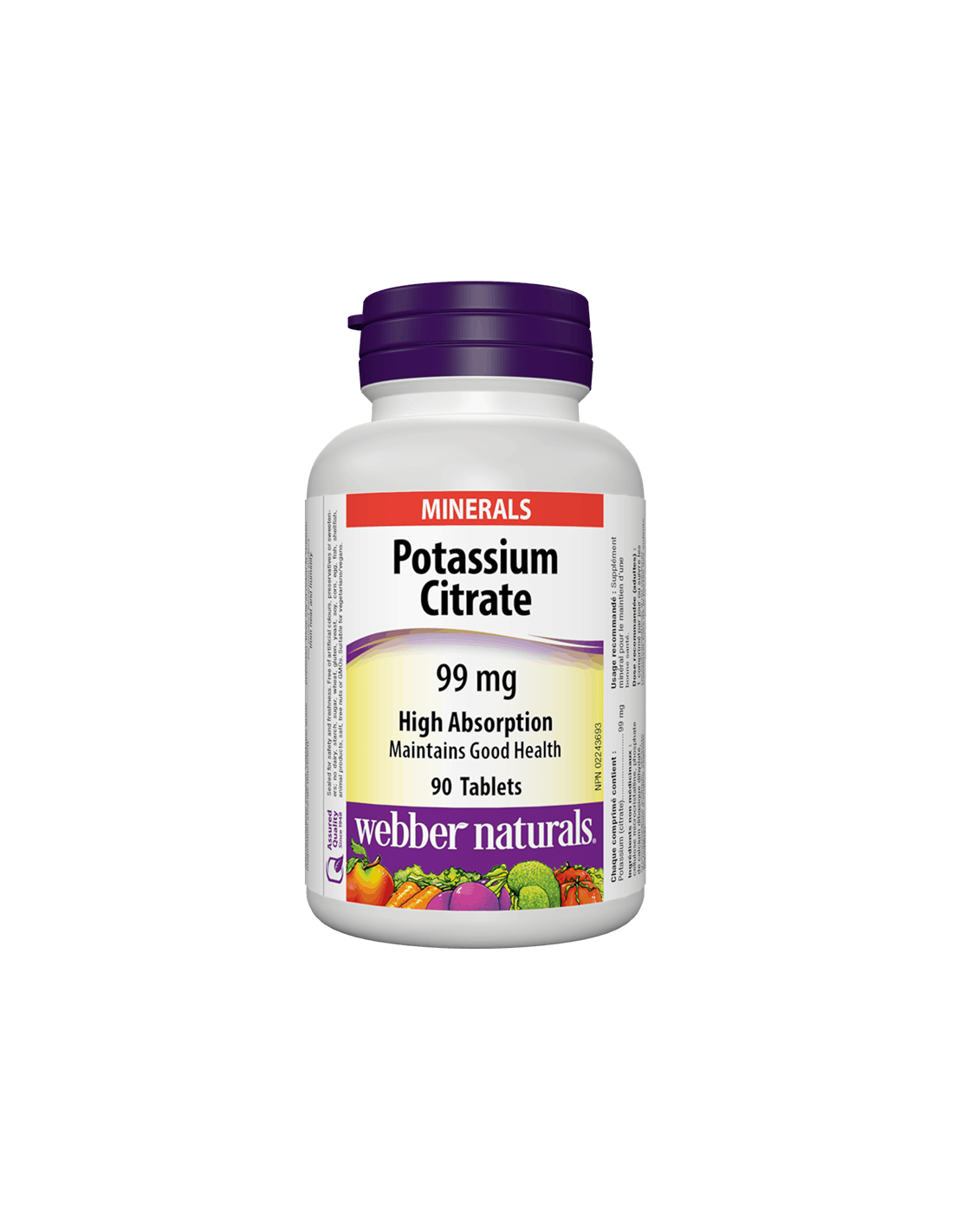 Kalio citrato / kalio citratas, 99 mg, 90 tablečių