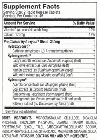 Pro Clinical HYDROXYCUT Lose Weight 50% Bonus 90 capsules