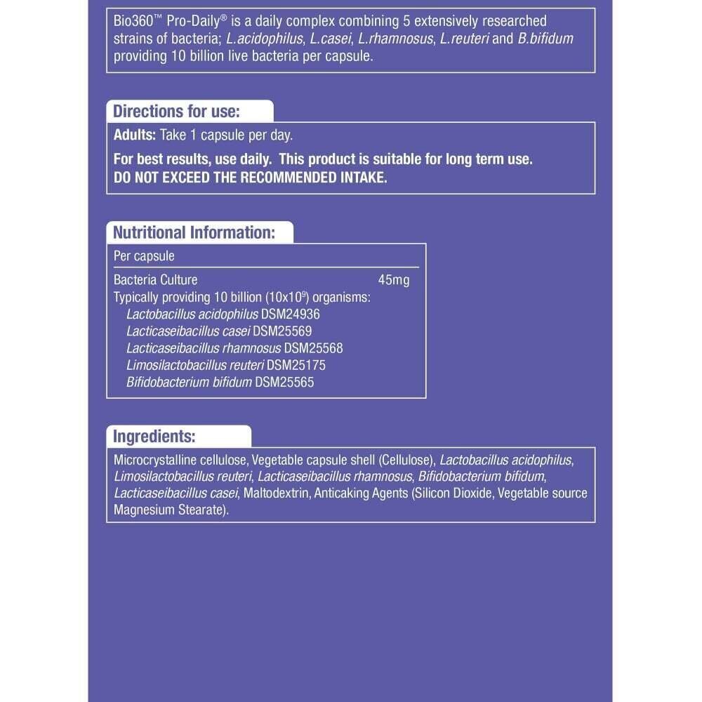Probiotic Pro-Daily (10 Billion Bacteria) 10 billion. 30 NaturesAid Capsules