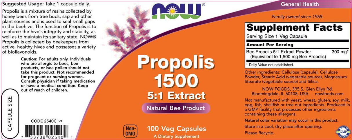 Propolis 1500 5:1 Extract - 100 capsules