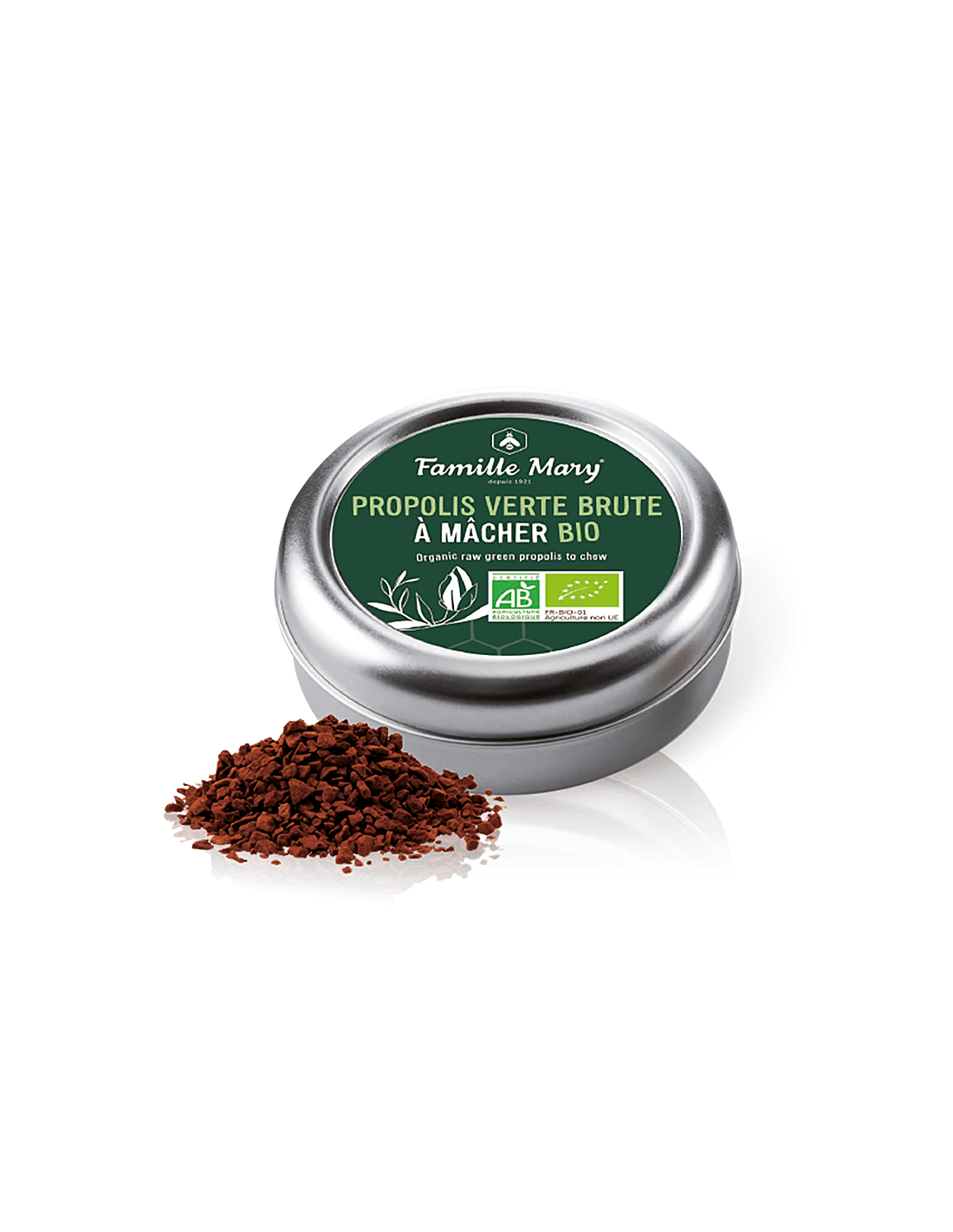 Organic raw green propolis for chewing - Propolis Verte Brute À Màcher Bio, 10 g