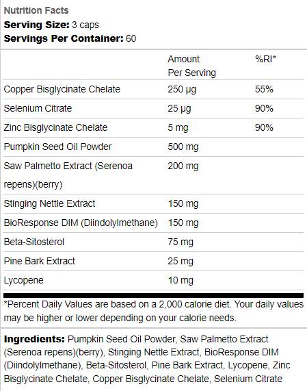 Prostata | s dýňovým semenem a pila Palmetto - 180 tobolek