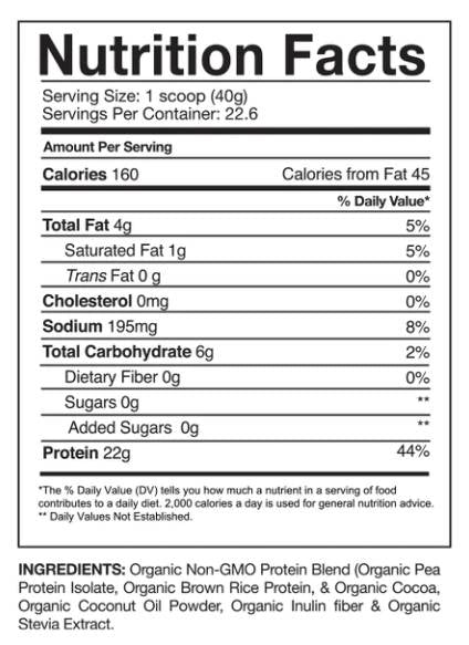 Osvědčený veganský protein | Organický přírodní protein - 907 gramů