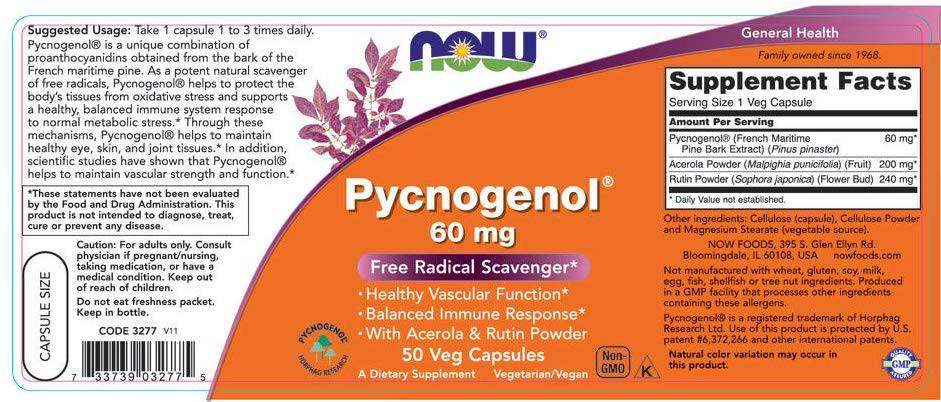 Pycnogenol 60 mg - 50 capsules