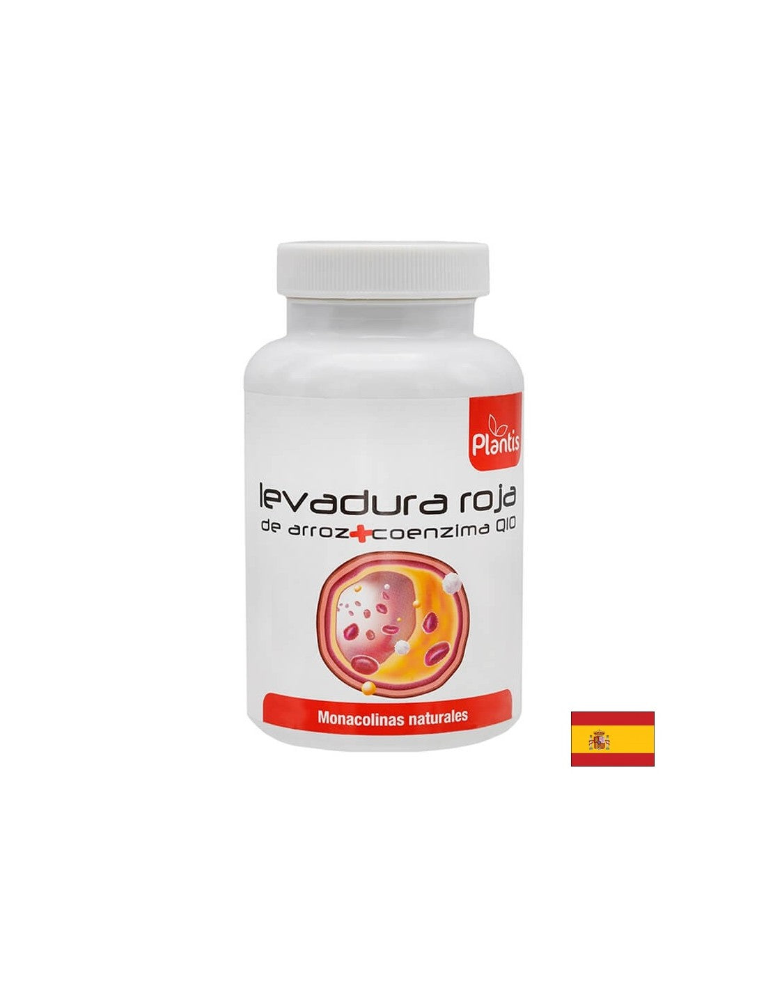 Extrakt z červené rýže a koenzym Q10 - Levadura Roja Plantis® - kontrola cholesterolu a zdravé srdce, 120 tobolek
