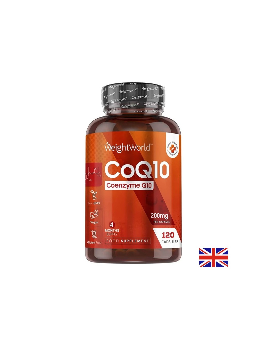 Zdrowie sercowo -naczyniowe - Coenzyme Q10 200 mg, 120 kapsułek - COQ10