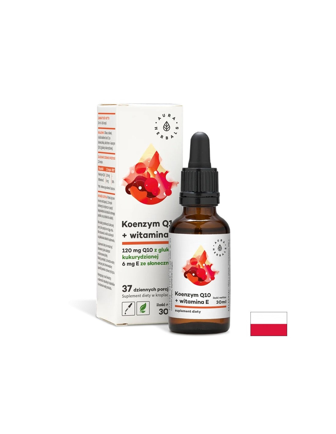 Širdies ir kraujagyslių sistema - koenzimas Q10 + vitaminas E, 30 ml auros žolelių lašai