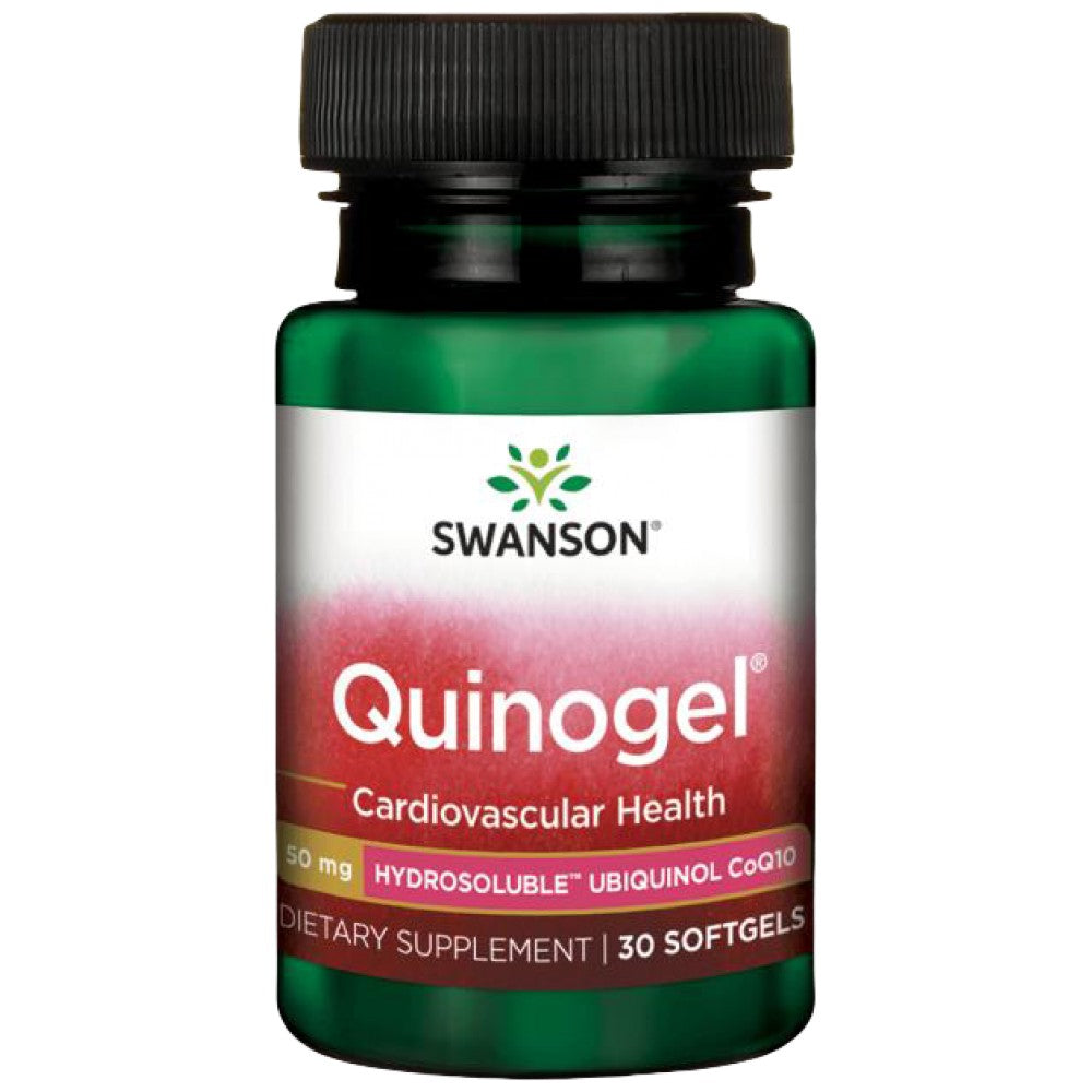 Quinogel (Hydrosoluble Ubiquinol CoQ10) 50 mg 30 Gel capsules