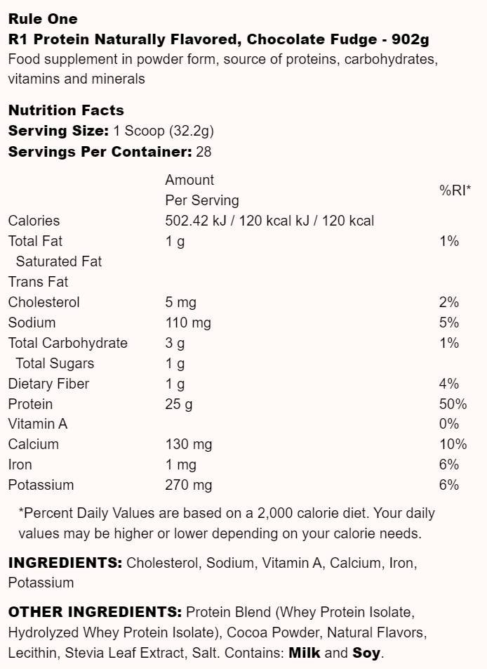 R1 protein přirozeně ochucený - 823-902 gramů