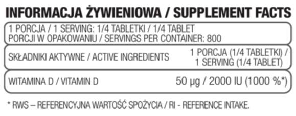Vitamin D3 8000 IU 200 tablet