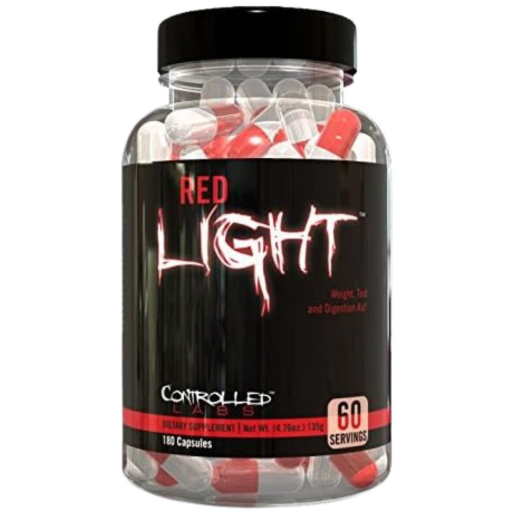 Rood licht | Thermogeen gewicht, test- en spijsverteringshulp - 180 capsules