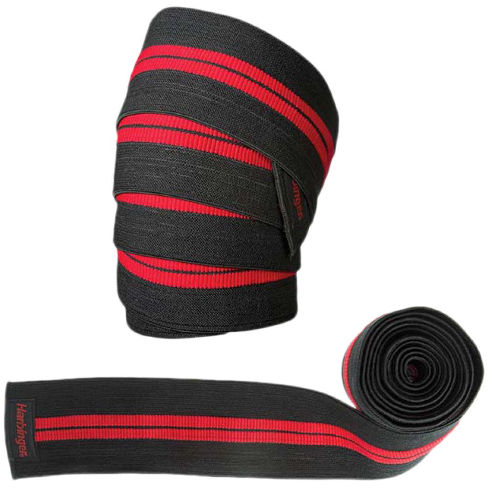 Red Line Knee Wraps - Black/Red
