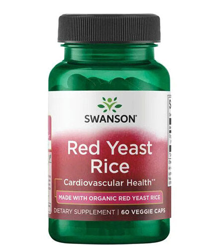Red levadura arroz 600 mg | Hecho con arroz de levadura roja orgánica - 60 cápsulas