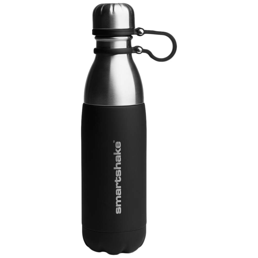 Retém garrafa de aço / preto-prata 500 ml