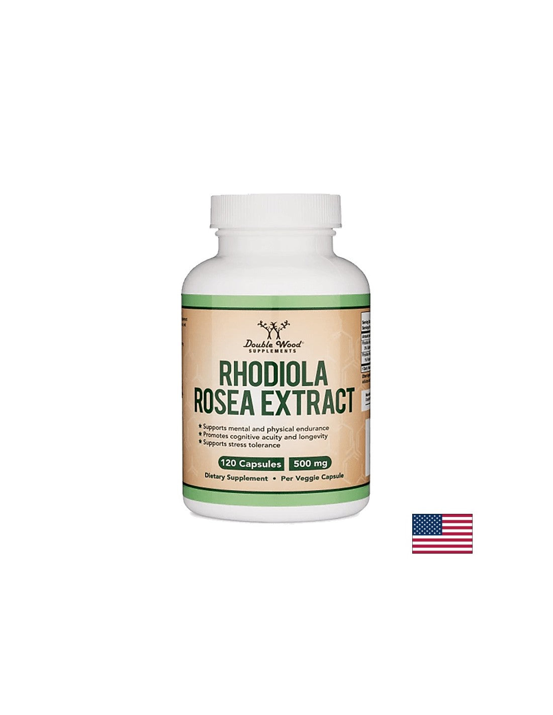 „Rhodiola Rosea“ ekstraktas - aukso šaknies ekstraktas, 120 kapsulių dviguba mediena