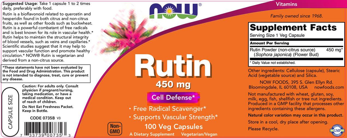 Rutina 450 mg - 100 cápsulas